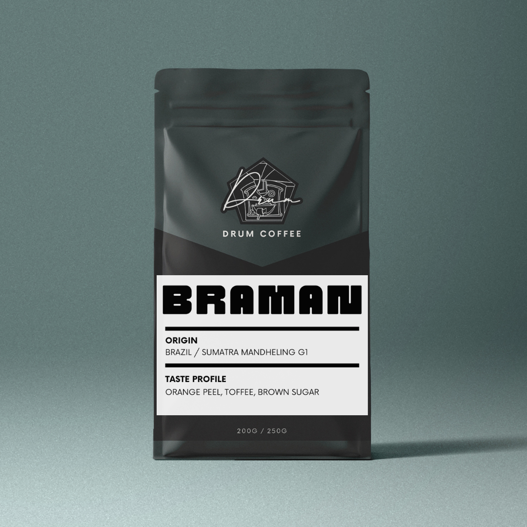 BRAMAN Blend Coffee Beans 100% Arabica Recommended for Espresso (Medium Roast)